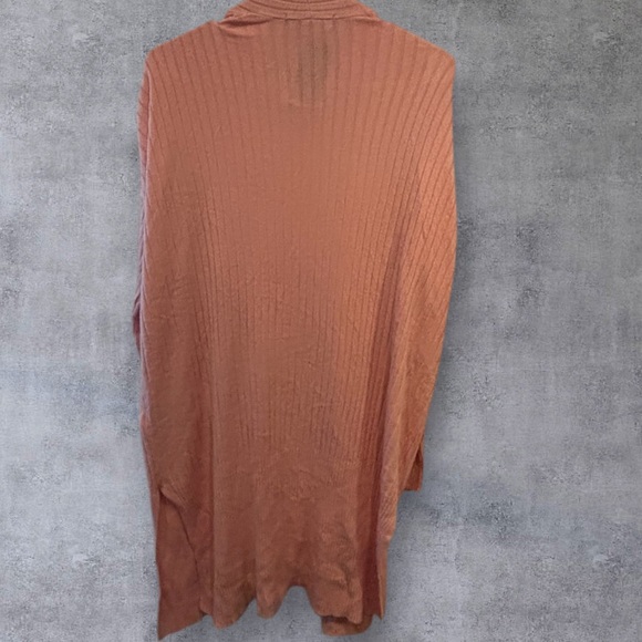 M&S COLLECTION NEW NWT PINK LONG RIBBED CARDIGAN SWEATER FALL WINTER CASUAL SZ M - Picture 5 of 6